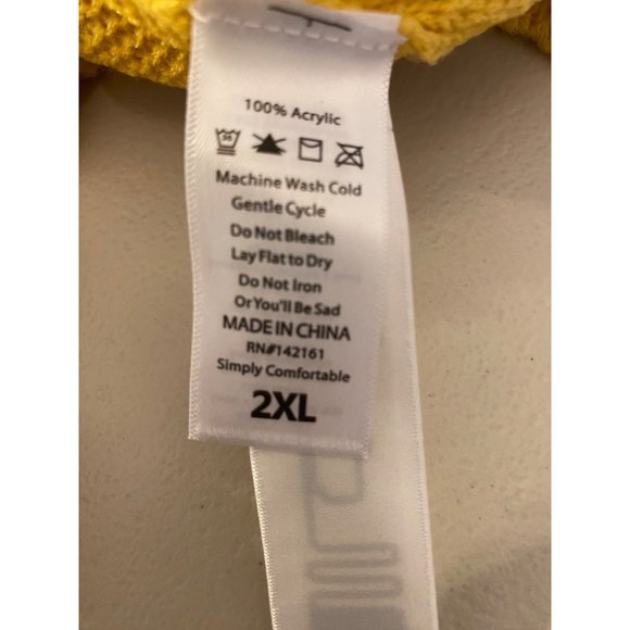 NWT LuLaRoe Harper Cable Knit Pullover Sweater Yellow 2XL - Picture 5 of 8